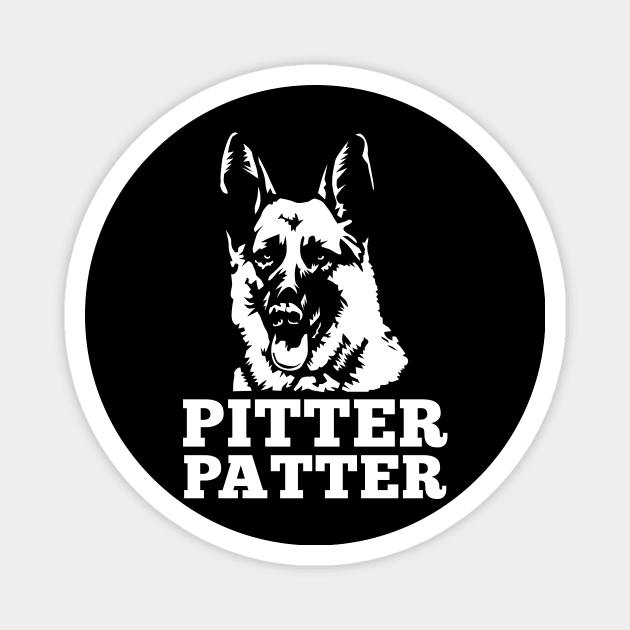 German Shepherd Pitter Patter Cute Gift Magnet by ashiacornelia173